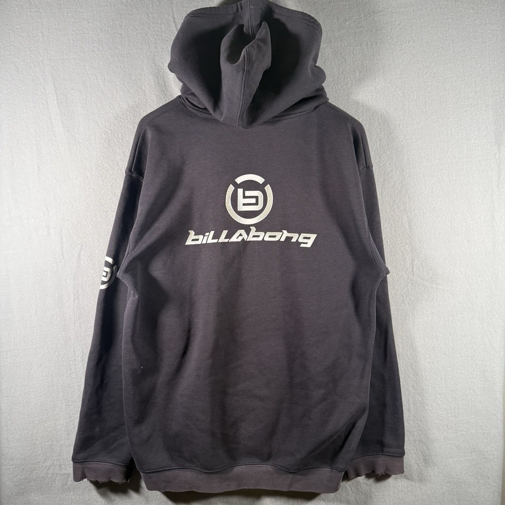 Vintage Y2K Billabong Blue Surf Hoodie Baggy Skater Faded Sz XL RARE - Picture 4 of 7